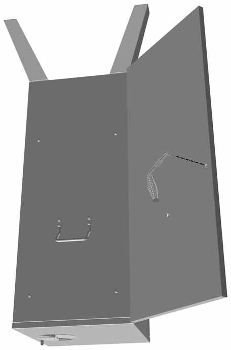 From the back side of the door panel, insert the mounting bracket over the end