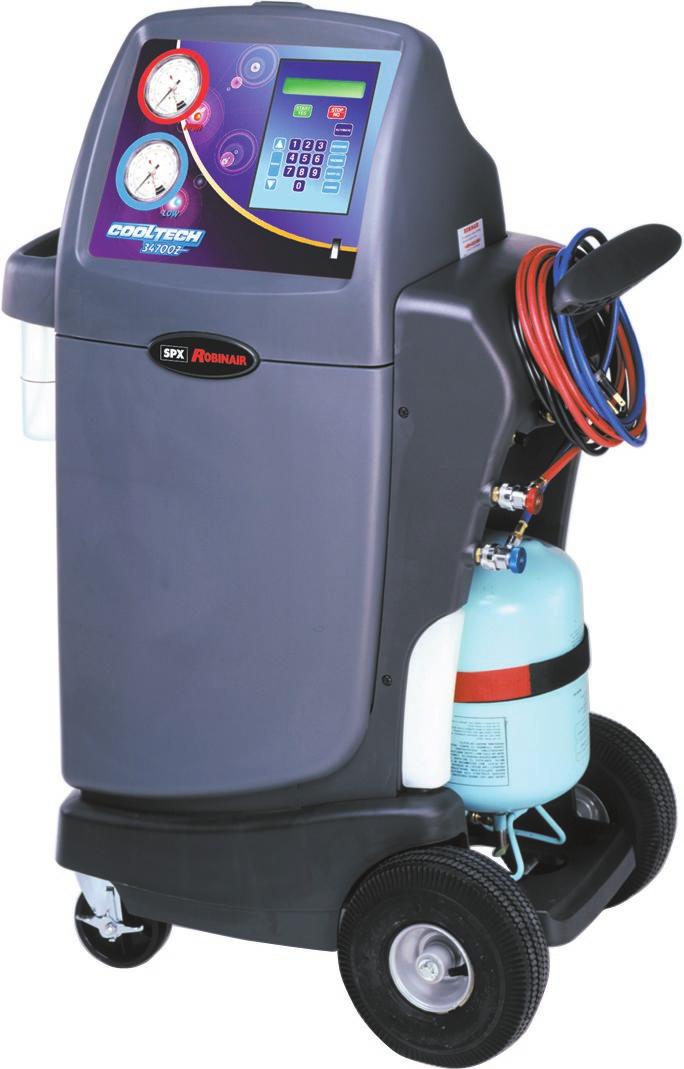 Brake & Refrigerant Handling REFRIGERANT RECOVERY/RECYCLING SYSTEMS Cool-Tech R-134A Recovery, Recycling And Recharging System Recovers, recycles, evacuates and recharges quickly and accurately
