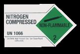 Nitrogen Compressed 3 3 / 8" x 2" UN 1066 Label BL44 RS301 Identify limited quantity shipments of dangerous goods (shipped by ground, rail, or sea) with