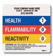 Roll/500. P/N BL44 DESCRIPTION Limited Quantity Markings NFPA 704 SIGNS come in two sizes: 10" and 16" square polystyrene.