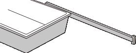 A shelf retaining system minimises accidental movement of shelves and they can be adjusted to various heights. Spillsafe glass shelves are not to be used as slide out shelves.