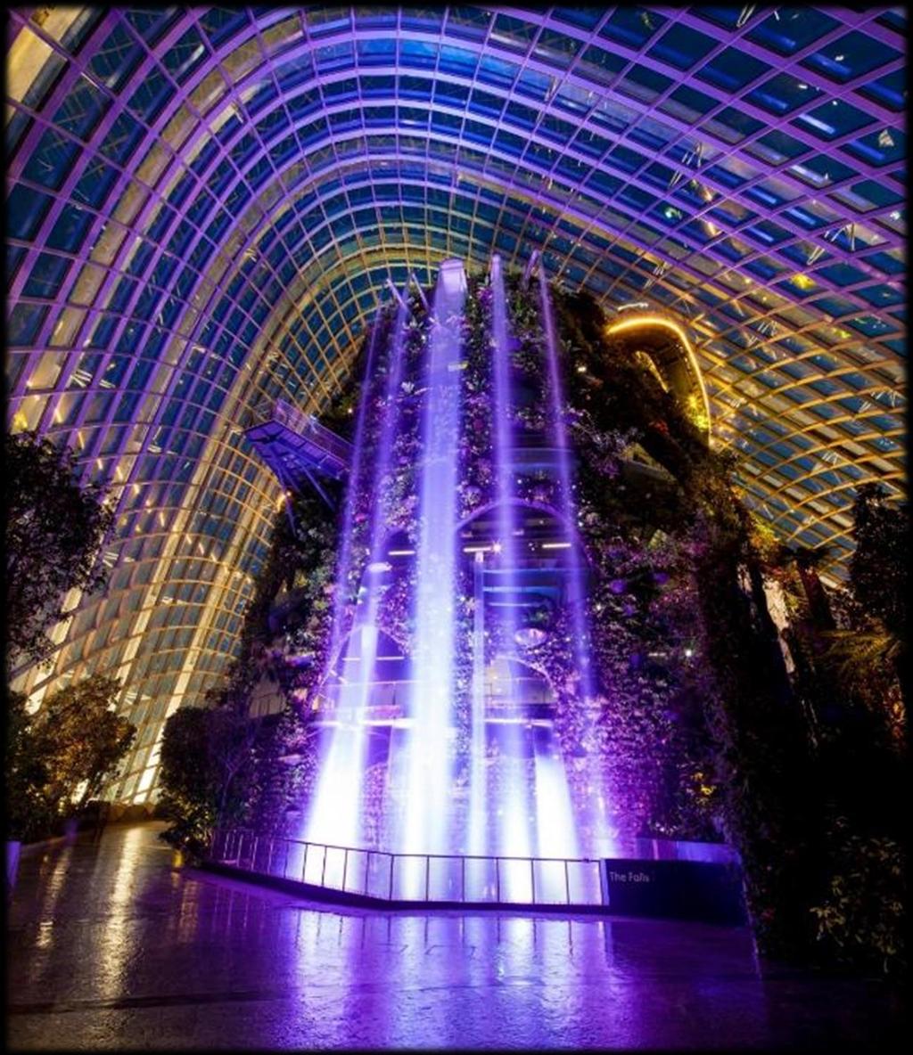 World tallest Indoor waterfall at 35-metre as well as 6 discovery