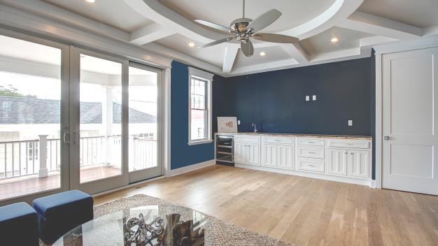 Ceiling Fan, Wet Bar, and Area Rug