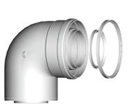 combustion air and condensation drain Straight pipe M/F Ø 125 mm L=1000 with gasket Straight pipe M/F Ø 125 mm L=500 with