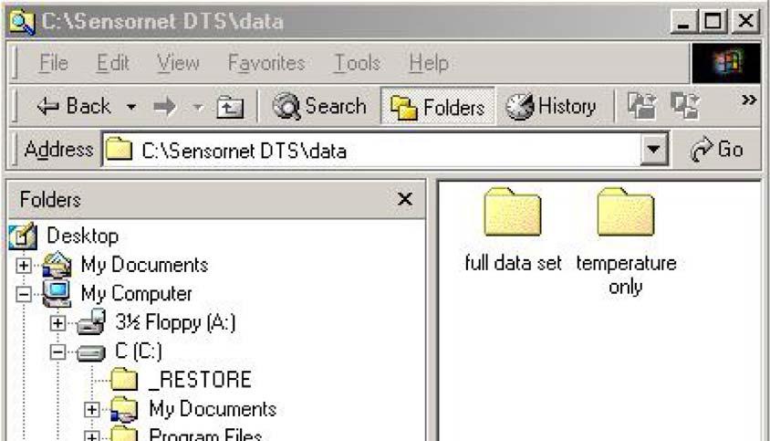 Page 14 Sentinal DTS Quick Start Guide SEN2-QSG1.0 7. THE DATA FILES During operation, the Sentinel DTS system stores the various data files within the Sensornet DTS folder.