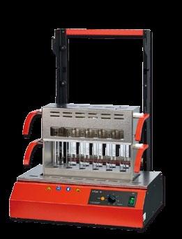 10 minutes Uniform heating of all sample slots Energy savings compared to aluminium block Complete system with tiered rack, fume removal unit, insert rack and glass digestion tubes.