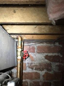 2 Furnace gas shutoff is located to the left of the