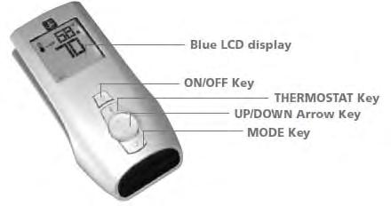 A Mode Key is provided to Index between the features and a Thermostat Key is used to turn on/off or index through thermostat functions Remote Receiver The Receiver connects directly to the gas valve
