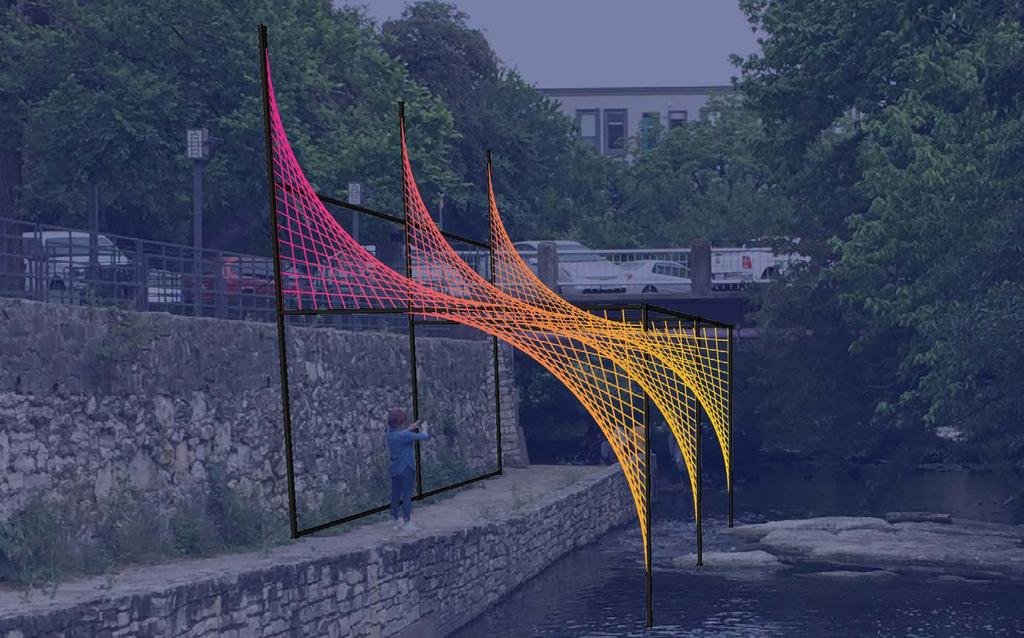 2018 INSTALLATIONS Parabolus By aod Parabolus draws inspiration from the architecture of the historic bridges of Waller Creek.