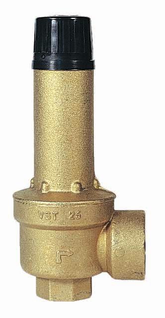 Description VST Series INAIL approved and calibrated safety valves automatically discharge enough liquid to ensure that the safety pressure setpoint is not exceeded.