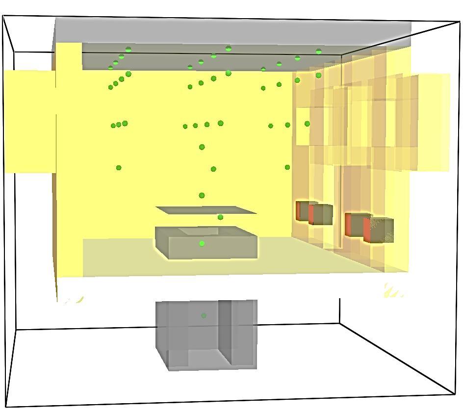 Virtual furnace Numerical model Measurement of gas temperature 16 plate
