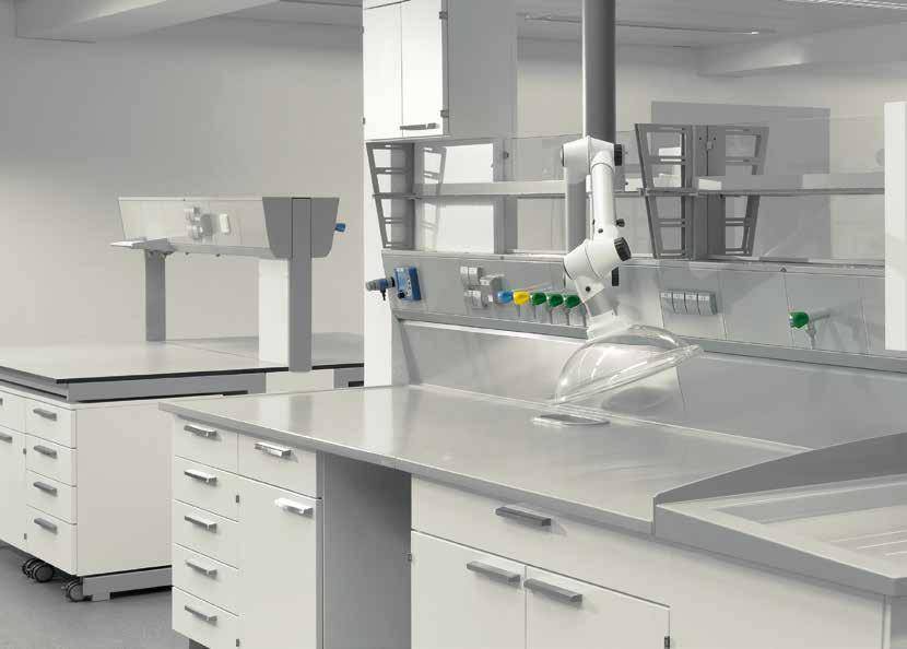 3 Laboratory benches and sinks Laboratory benches are crucial in our SCALA laboratory furniture system.