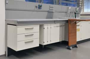Suspended underbench units that can be moved Our new profile enables underbench units suspended in cantilever and
