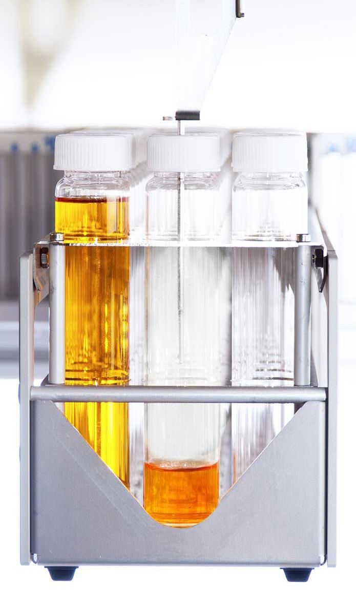 no problem: The sample container can be rinsed to minimise a possible loss of analytes.