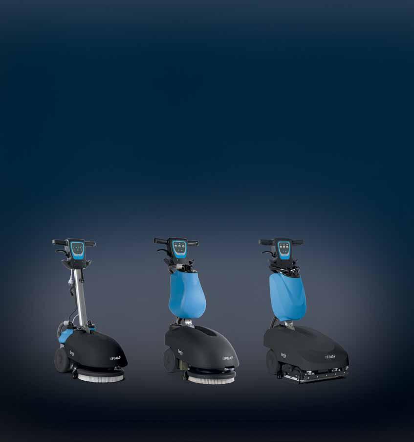 Genie E/B/Bs Genie. The market genius Genie is a small walk behind scrubbing machine ideal for easy automation of mop cleaning systems. Genie is available in mains or battery-powered versions.