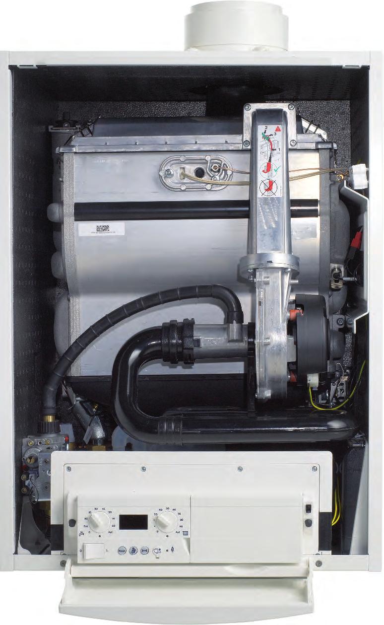 Inside story The has been designed to provide engineers with quick and easy access to the main heating components from the front of the boiler.