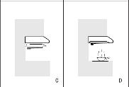 INSTALLATION Installation: st Method (According to the diagram below) A Set the L metal plate on the cooker hood B Set the location and screw until locked C Hang the hood on the setting screw and