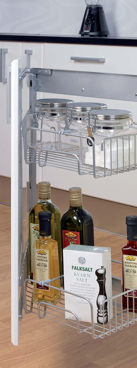 KITCHEN BASE UNITS 500 617 260 right left BASE UNIT PULL OUT (ANGLE) FULL EXTENSION WITH OR WITHOUT SOFT CLOSE Position of baskets can be altered. 2 baskets included. Incl.