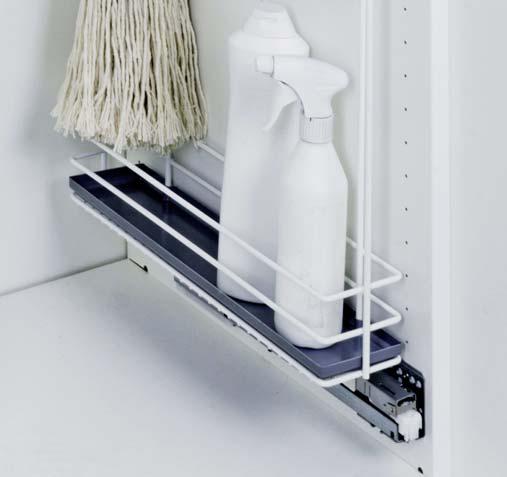 KITCHEN CLEANING AREA 1676 450 106 150 MM PULL OUT BROOM HOLDER OPTIMUM Can be mounted in a cleaning