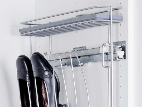 WARDROBE SHOE STORAGE 1676 450 150 15 SHOE PULL OUT OPTIMUM Side mounted pull out