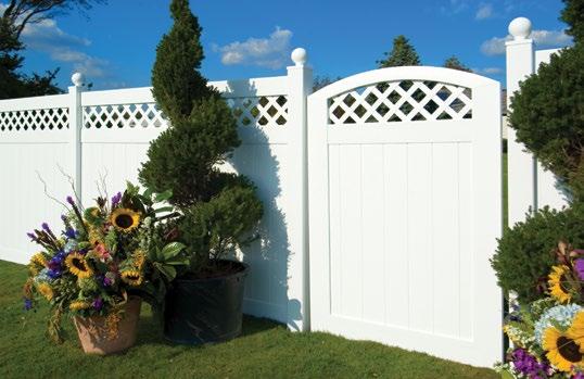 Privacy fence panels include a metal reinforcement channel in the