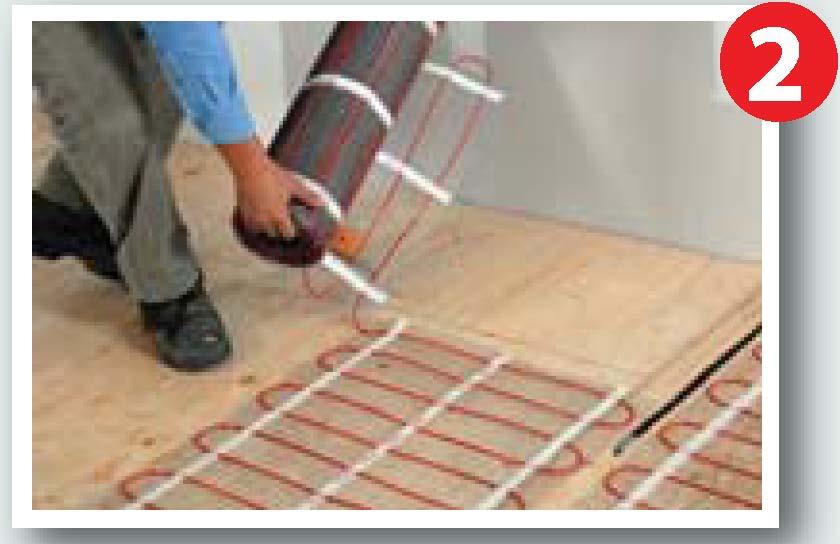 includes labor and materials Unroll the selfadhesive mat onto the floor Technical Data Mat Construction: Cable Construction: