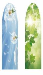 size 112x32 4043400538168 4043400438161 10 63079098 3817005 Ironing Board Cover 100% cotton, plastic foam upholstered, designs assorted cotton 130x50cm - Board size 120x42 4043400538175 4043400438178