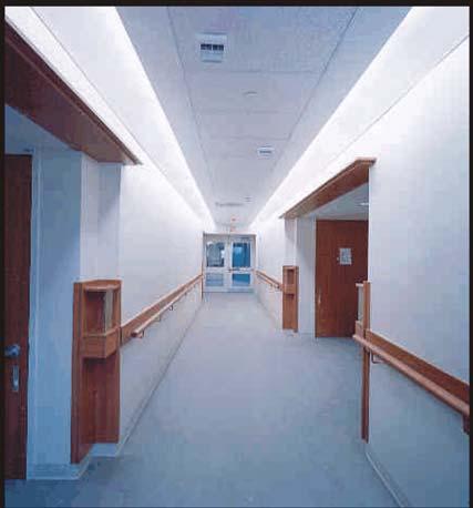 - eliminates existing scalloping - hides luminaires - provides uniform wall wash Recessed CFT