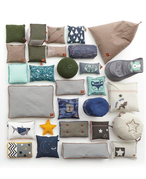 MIX YOUR FAVOURITE CUSHIONS By mixing the cushions you like the most, you create your own style that makes your room even more personal. Most of our cushion and pouf covers are made of 100% cotton.