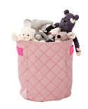 7059-10, H35 x W45 x D45 PINK QUILTED FABRIC TOY OR BIN BASKET ART. 7528, H40 x Ø35 BLUE QUILTED FABRIC TOY OR BIN BASKET ART. 7548, H40 x Ø35 CLIPS LAMP PINK WITH CHROME EDGE H39 ART.