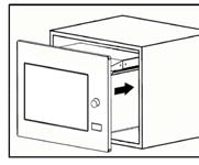 Use the supplied template to mark out the 2 holes for the rear fixing bracket on the centre line of the tall cabinet. Screw A Bracket Centre line Fig.