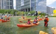 Exhibit E Other National Placemaking Examples Discovery Green Houston, TX (public/private) 12-acre park includes a lake, sculptures, and venues for public performances, two dog runs,