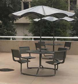 5-seat versions for areas that require ADA seating at the table). 1. Optional Umbrella: Add umbrella hole.