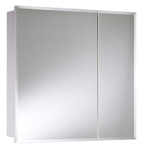 WHITE STEEL S WELLINGTON DOUBLE DOOR BI-VIEW WHITE STEEL White steel cabinet with mirrored doors Two adjustable shelves