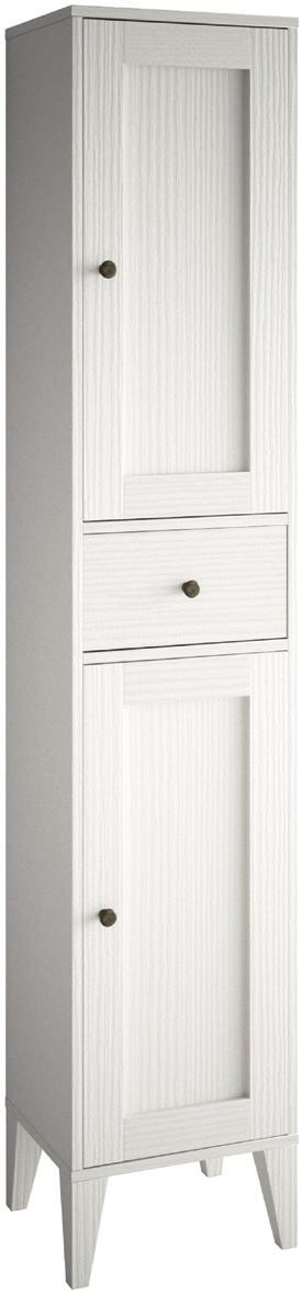 BATHROOM FURNITURE 1800 880 715 465 350 300 CHETSFORD WHITE FLOOR STANDING TALL CUPBOARD CHETSFORD WHITE FLOOR STANDING VANITY UNIT Tall boy unit with two soft close doors and middle drawer with soft