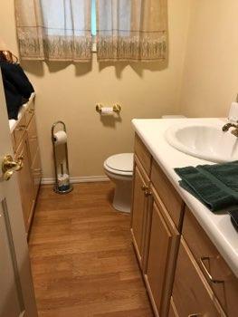 1. Location Materials: Basement Basement Bathroom 2. Room Ceiling and walls are in fair condition overall. Accessible outlets operate. Light fixture operates.