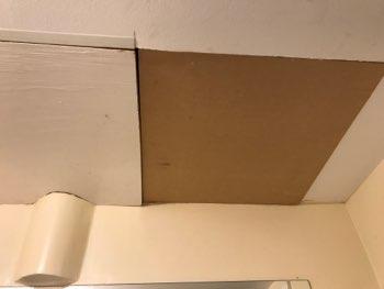 Ceiling repair noted 4. Counters Formica counter tops are in good condition overall. 5. Cabinets Cabinet doors and drawers are in operable condition overall. 6. Exhaust Fans Vent fan operates overall.