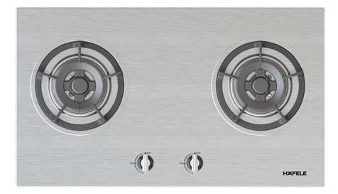 GAS HOBS BERLIN SERIES Price: 12,900.- Special: 8,990.- HH-752GSD Cat. No. 534.01.602 Material: Stainless steel 2 Triple ring burners: Left 5.0 kw, Right 5.