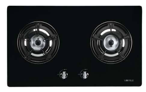 GAS HOBS MUNICH SERIES Price: 10,350.- Special: 7,990.- HH-782GG Cat. No. 534.01.535 Material: Black tempered glass 2 Triple ring burners: left 4.2 kw, right 4.