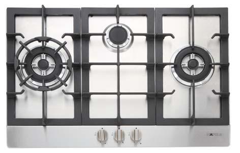GAS HOBS LIVORNO SERIES Price: 12,150.- Special: 9,250.- HH-772GS Cat. No. 534.02.546 Material: Stainless steel 2 Triple ring burners: Left 4.5 kw, right 4.