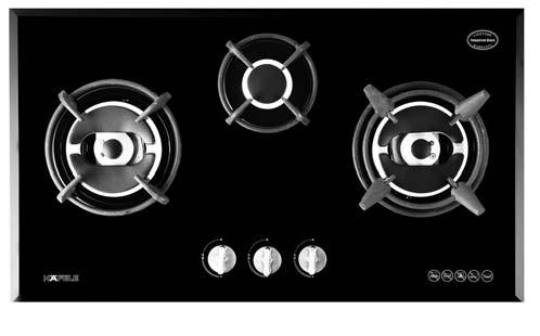 GAS HOBS VIENNA SERIES Price: 13,000.- Special: 9,590.- Price: 13,000.- Special: 10,990.- HH-82GG Cat. No. 536.06.005 Material: Tempered glass Burners: 2 Gas burners 2 x Triple ring burner (4.