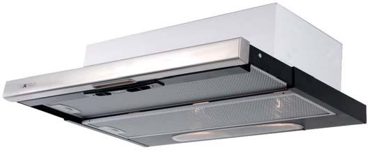 TELESCOPIC HOODS BARCELONA SERIES HH-S2 Cat. No. 500.30.042 Material: Stainless steel Lighting system: 2 x Incandescent lamps 40 W Suction power: 650 m³/h Slider and micro switch Price: 9,600.
