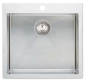 TOP MOUNT SINKS HERA SERIES WITHOUT HOLE Cat. No. 567.40.
