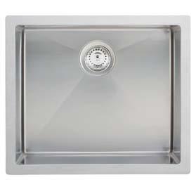 UNDER MOUNT SINKS HEDES SERIES Cat. No. 567.43.090 Stainless steel satin Bowl depth 200 mm Product dimension: 540 x 470 mm Built-in dimension: 480 x 410 mm Price: 10,500.