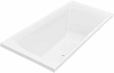 bathing drop-in Odeon Drop-In Baths Drop in acrylic bath (fully reinforced) Upstand/tiling bead 1520mm L 1520 x W 760 x D 482 Seating Width: 480mm Base Length: 1065mm 465mm Full Capacity* 230L 15kg