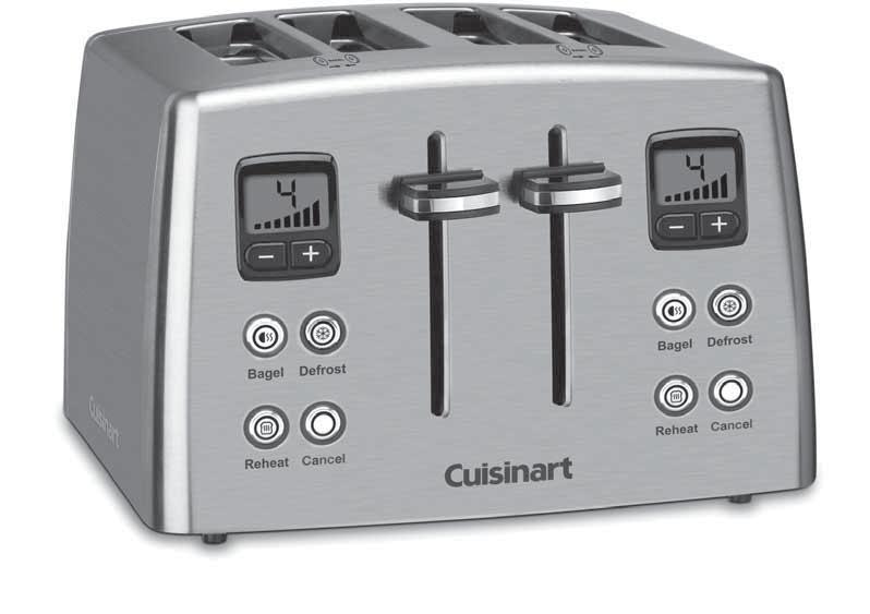 FEATURES AND BENEFITS 1. 1½ Toasting Slots Wide toaster slots toast a wide variety of items. 2. Extra-Lift Carriage Control Lever Brings small items close to the top of the toaster, for easy removal.