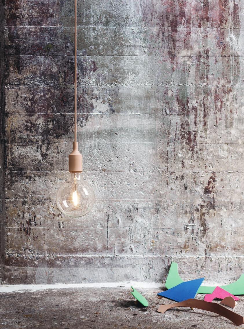35 The E27 lamp is a striking naked bulb that plays with the subtle aesthetic and simplicity of industrial design.