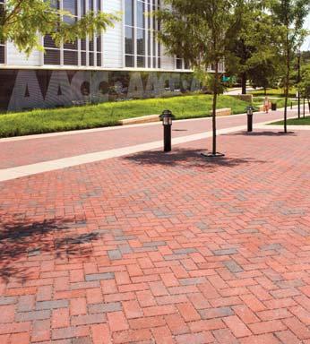 14 GREEN PRODUCTS PERMEABLE PAVERS AND LEED Anne Arundel Community College, Andrew G. Truxal Library, Arnold, MD; Size & Color: Permeable 4 1 /2 x 9, Red/Charcoal Blend; Finish: Natural The U.S. Green Building Council (USGBC) provides standards for green building design and construction based on LEED Green Building Rating System.