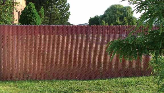 PrivacyLink (near total privacy 3 1/2 x 5 mesh) Our best and most popular chain link fence with pre-woven slats.