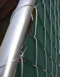 slats woven into the chain link that look just like real wood. It is an excellent choice in fencing when you want the look and feel of wood, but not the headaches of natural wood upkeep.